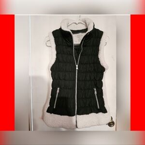 Calvin Klein chaleco acolchado mujer talla M negro con forro blanco